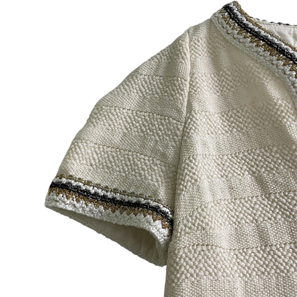 Sandro Josepha Ecru Braid Trimmed
Tweed Mini Dress - Picture 4 of 10